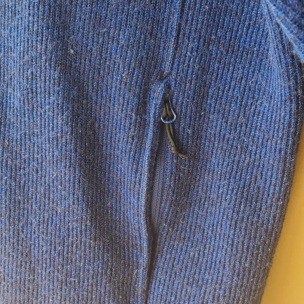 Mens Blue Kaikkialla Wool Zip up Jacket